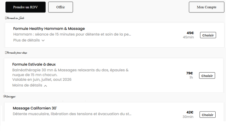 Réservez en ligne au Spa le temps présent de Cuisery