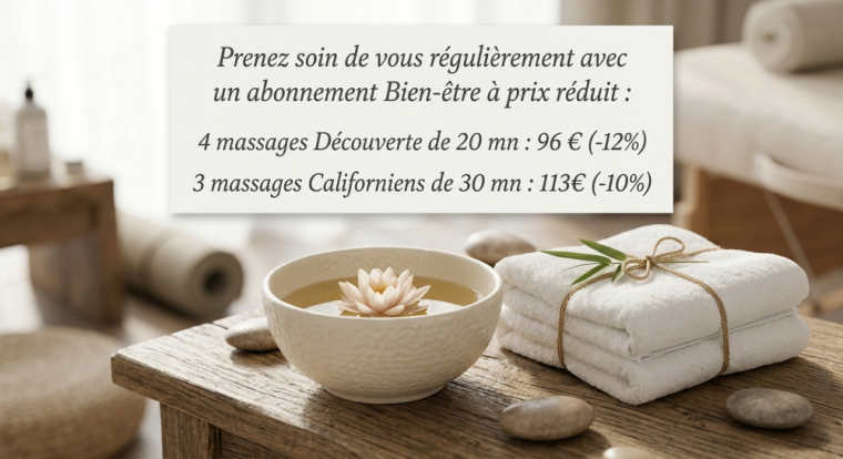 Profitez de nos abonnements Bien-être au Spa de Cuisery